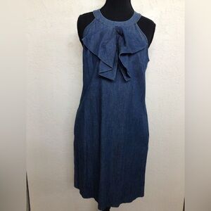 Banana Republic Blue Bow Midi Dress